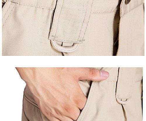 Noga Men's Outdoor Flat Front Work Multi Pockets Quick-Drying Casual Caro Swat Tactical Pants for Spring Summer Autumn (Army Green, 36/XL)