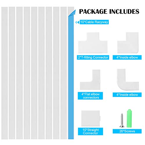 Buy Cable Concealer, AGPTEK 157” Cable Management Channel, Cable