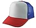 NIS Men's Mesh Trucker Adjustable Cap 3 Tone Royal Blue Red White