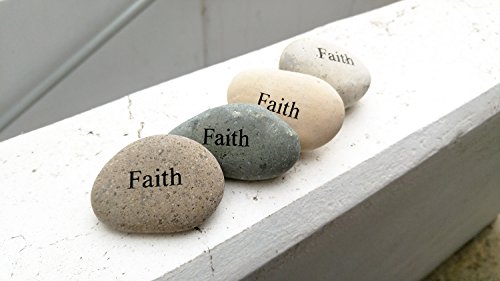 Faith Engraved Stone Pebble River Rock Stone
