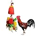 Vehomy Chicken Toys for Hen with Natural Colorful Loofah Handmade Chewing Foraging Hanging Toys for Hens Chickens