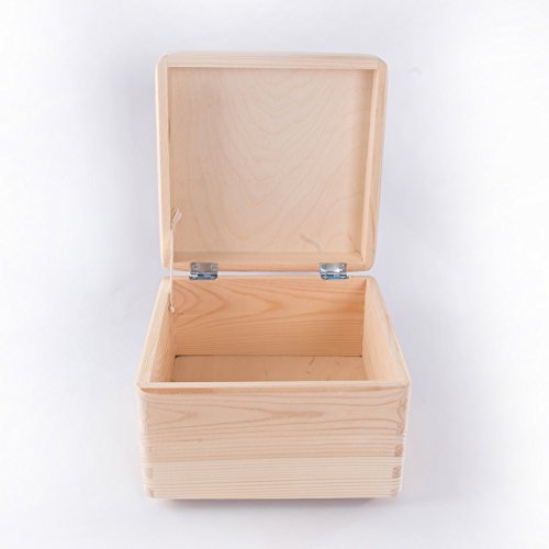 Small Square Wooden Storage Box With Lid/Wooden Chest Without Handles