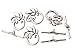 Pandahall 10sets Tibetan Style Olive Branch Flower Antique Silver Toggle Clasps for Tibetan Jewelry Making