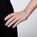 Amberta Women's 925 Sterling Silver Braided Herringbone Chain Bracelet (Length 7.5 inch): Multicoloured