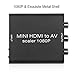HDMI to RCA, Electop 1080P Mini HDMI to AV 3 RCA CVBS Converter 1080P Composite Video Audio Converter Adapter Support PAL/NTSC with USB Cable for PC Laptop PS4 HDTV STB VHS VCR Camera -Metal