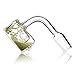 14mm Male 90 Degree 4mm Wall Thick Quartz with Glow Glass Collector (Green)