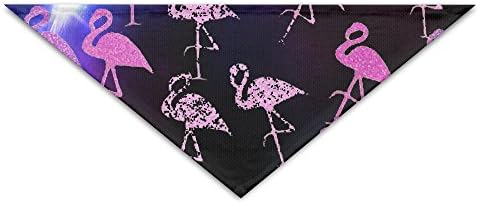Flamingo Party Pattern Pet Puppy Dog Triangle Head Scarf Bandana Bibs Collars Neckerchief
