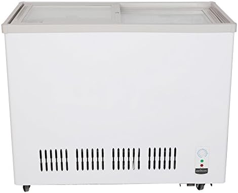 226L Double-Temperature Glass Display Showcase Ice Cream Freezing Chest Deep Freezer Beer Beverages Merchandise Commercial Refrigerator Cooler Fridge Cabinet 8.0 cf.