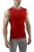 Sub Sports Mens Sleeveless Compression Top Base Layer Tank Top Vest -M Red