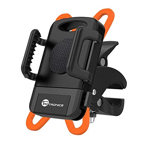 TaoTronics Phone Holder for Bike, Bike Phone Mount Holder, Bicycle Cradle for iPhone 4s 5s 6s 7 8 plus X Gaxlxy S6 S7, GPS and other Devices (Certified Refurbished)