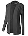 BIADANI Women Classic Soft Long Sleeve Open Front Cardigan Sweater Charcoal 3X-Large