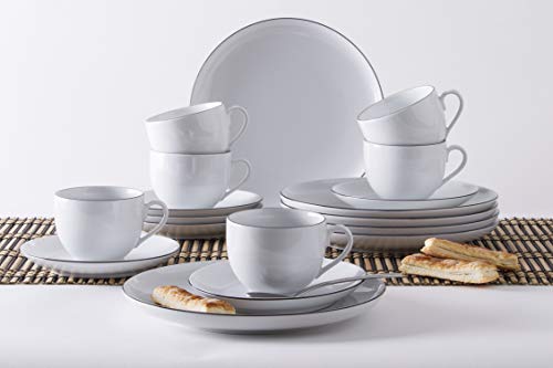 KAHLA 050466O69896C Black Urban Line Geschirrset Porzellan 6 Personen Kaffeeservice Teeservice Frühstück Tassen Teller… – Bild 7
