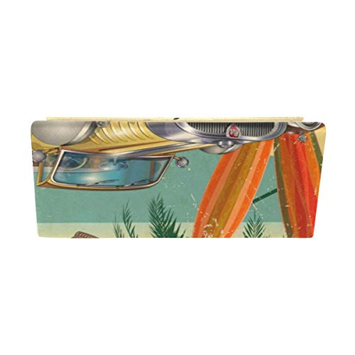 InterestPrint Hawaii Beach and Surfboard Foldable Eyeglass Case Triangular Sunglasses Case Hard Shell