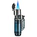 Larruping Jet Torch Lighter Windproof Turbo Triple Flame Gas Butane Refillable Torch Lighter with Butane Window Gadgets for Men