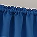 Deconovo Blue Valances for Windows, Scalloped Bathroom Valance, Blackout Valance Curtains for Living Room (52x18 Inch, Royal Blue, 1 Panel)