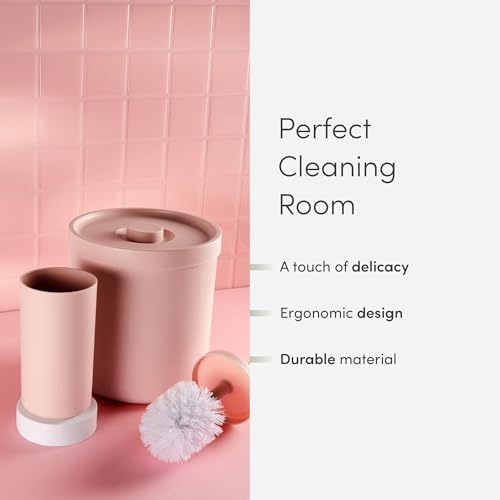 Ou Kit Lixeira 6L e Escova Sanitária Bege Linha Bold