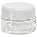 0.50 oz / 15 ml Clear Glass Thick Wall Balm Jars with White Dome Foam Lined Smooth Lids (6 Pack)