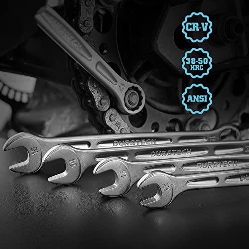 DURATECH 12-Piece Combination Wrenches Set, Metric, 8mm to 19mm, 12-Point, with Wrench Organizer