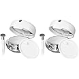 FRCOLOR 2Pcs Empty Lips Balm Containers with Silicone Lip Brush and Mirror Portable Plastic Lip Gloss Case Makeup Applicator Containers for Travel