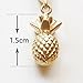 Zealmer Women Inspirational Pineapple Pendant Necklace Real 16K Gold Plated