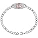 Surgical Steel Medical Alert Bracelet for Type 1 Diabetic ID 9/16 inch Wide, 9 inch Long