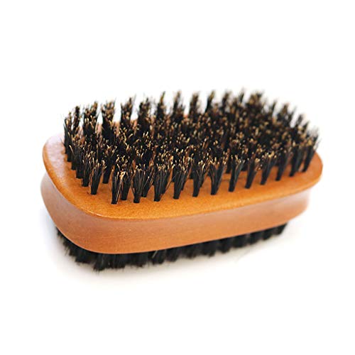 Double Sided Wild Boar Bristle Pig Hair Shoe Brush Solid Wood PU Leather Polishing Cleaning Shoes Care Tool - Thumbnail 4