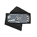 TECKING Naruto Headband with Metal Plated Cosplay Leaf Village Ninja Kakashi Uzumaki Akatsuki Gaara(Black,Pack of 4)