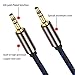Ruaeoda Aux Cord 25 Feet,3.5mm to 3.5 mm Stereo Audio Headphone Cable Double Shielded Long Aux Extension Cable Male to Male Stereo Auxillary Shielding Audio Headphone Cable Cord