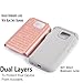 Galaxy S7 Active Case, S7 Active Case, Starshop Slim Dual Layer Armor Phone Case Cover With Spot Diamond With Screen Protector (Rose Gold)