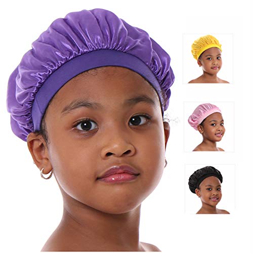Kids Satin Sleeping Cap for Natural Hair, Toddler Satin Cap for