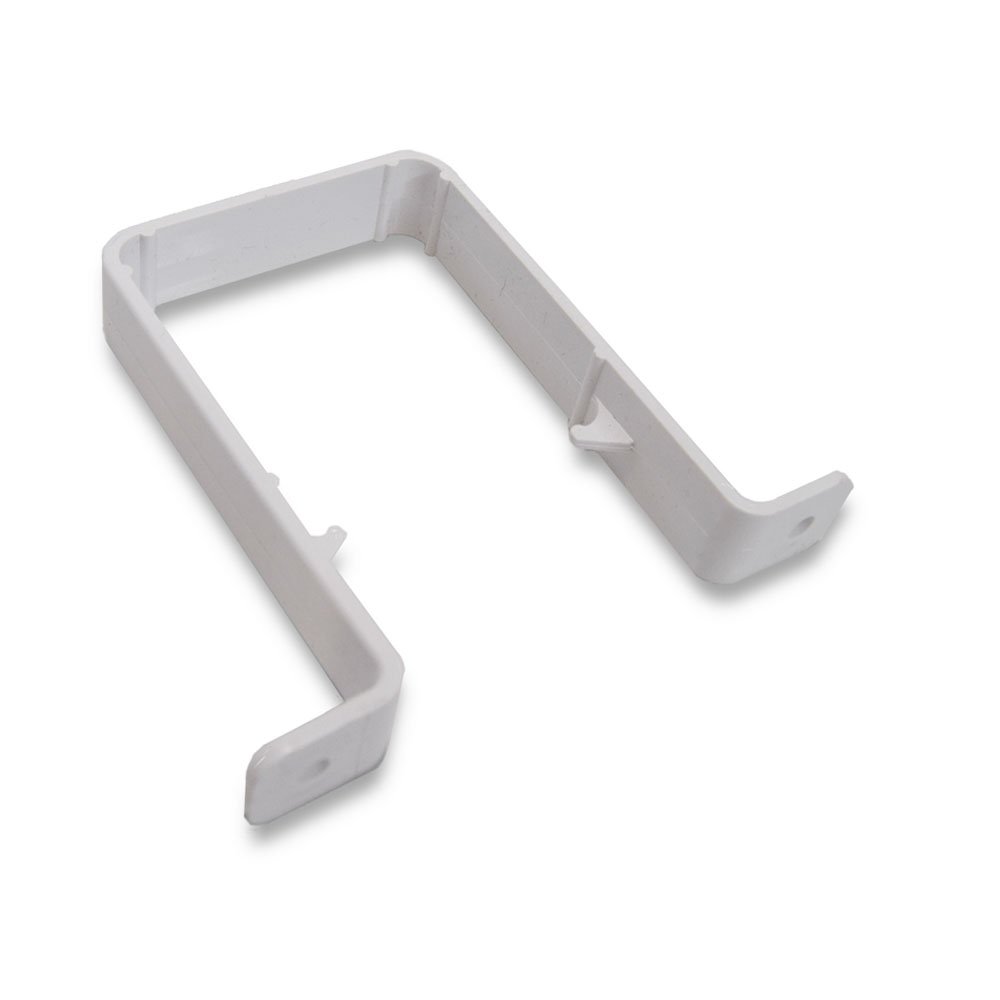 Rainwater Pipe/Downpipe Brackets - White Square Pipe Clips - Pack of 5