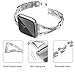 TOYOUTHS Metal Link Compatible with Fitbit Versa 2 Watch Band/Versa Lite/Versa Bands for Women Dressy Strap Designer Bracelet Replacement Wristbands for Versa 2 Special Edition, Classic Silver