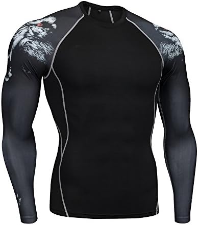 Youthny Compression Cool Dry Sports Tights Shirt Baselayer Running Leggings Yoga Rashguard Men