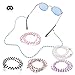 Kalevel Eyeglass Chain Holder Glasses Strap Beaded Sunglass Chain Women with Bonus 2pcs Anti Slip Eyewear Retainer (White)
