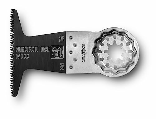FEIN E-Cut Precision Cutting Blade, Pack of 3 pcs., Width 65 mm, Length 50 mm, Starlock Attachment, Extra Wide Shape, Bimetal Saw Blade with Japanese Teeth in Two Rows
