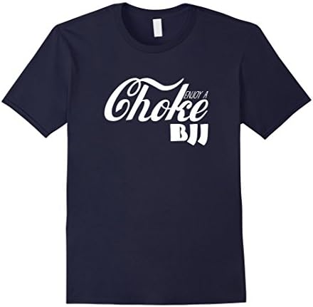 Men's Enjoy A Choke TShirt BJJ Brazilian Jiu Jitsu Fun Pun Gift 2XL Navy