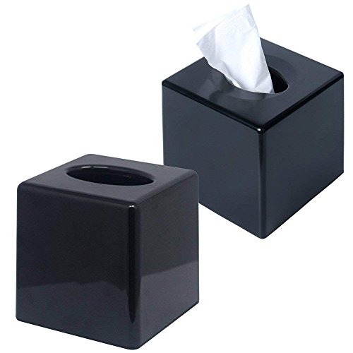 CROWNSTARQI Tissue Box Holders Cube Mirror Square Tissue Box Cover Holder Kleenex Napkin Holder