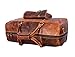 Leather Travel Duffle Bag | Gym Sports Bag Airplane Luggage Carry-On Bag | Gift for Father's Day By Aaron Leather Goods (Brown)