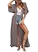 FARYSAYS Women's Lace Crochet Long Kimono Cardigan Maxi Bikini Swimsuit Cover Up (S-L)