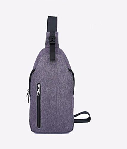 Waterproof Man's Casual Messenger Bag Fashion Mini Women Shoulder Bag Chest Pack Bag Crossbody Sling Bag Small (Gray)