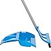WISP Broom and Dustpan Set for Home, Pet Hair Remover for Carpet, Indoor Outdoor Telescoping Broom Household Cleaning Set, Easy Wall Storage, 52'' Adjustable Handle 3-Piece Patented WISPsystem, Blue