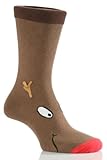 SockShop Men's 1 Pair Dare to Wear Christmas Rudolph Novelty Socks Size 13 - 16