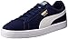 PUMA Men's Suede Classic + Sneaker, Peacoat/White, 10.5 M US