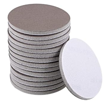 MACHSWON 3 Inch Sander Pad Sanding Sponge for Auto Wood Drywall Metal Brown Corundum 800 Grit 10 Pcs
