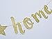 Home Welcome Gold Glitter Banner for Housewarming Patriotic Military Decoration Family Party Supplies Bunting Photo Booth Props Assembled Sign (Gold)