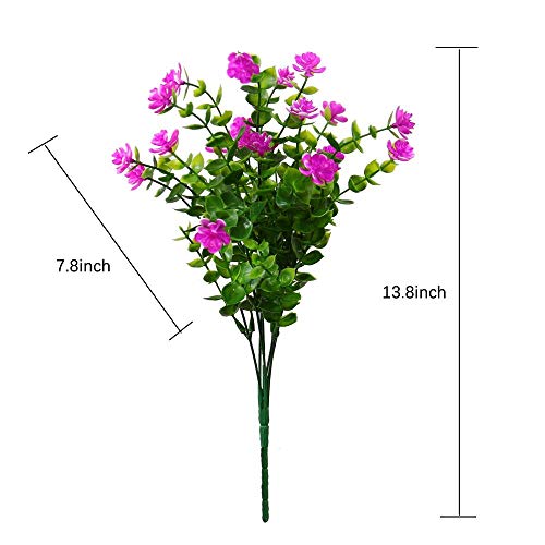 YXYQR Artificial Flowers Outdoor UV Resistant Fake Plastic Plants
