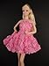 A Pink Mini Dress Covered in Roses It so Cute Also Avail in White, Blue and Green Made to Fit the Barbie Doll