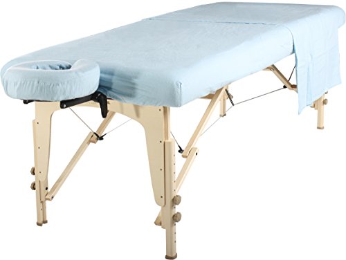 Master Massage Universal Massage Table Flannel Sheet Set 3 in 1 Table Cover, Face Cushion Cover, Table Sheet (Black)