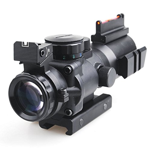 UUQ-Prism-4x32-RedGreenBlue-Triple-Illuminated-Rapid-Range-Reticle-Rifle-Scope-W-Top-Fiber-Optic-Sight-and-Weaver-Slots-12-Month-Warranty