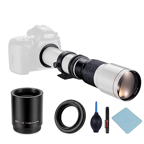 JINTU 500mm-1000mm F/8 Teleobiettivo Obiettivi per fotocamera manuale per fotocamere digitali Nikon SLR D5600 D5500 D5400 D5300 D5200 D5100 D3500 D3100 D3200 D3300 D3400 D7100 D7200 D7500 D750 D850